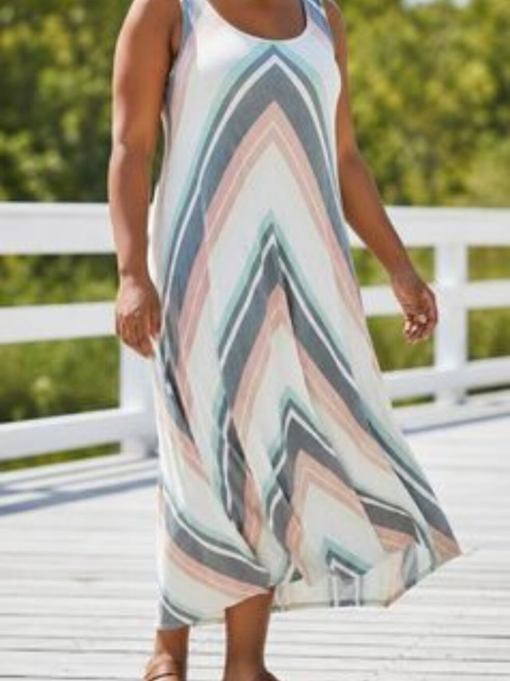 Torrid Pastel Chevron High Low Dress